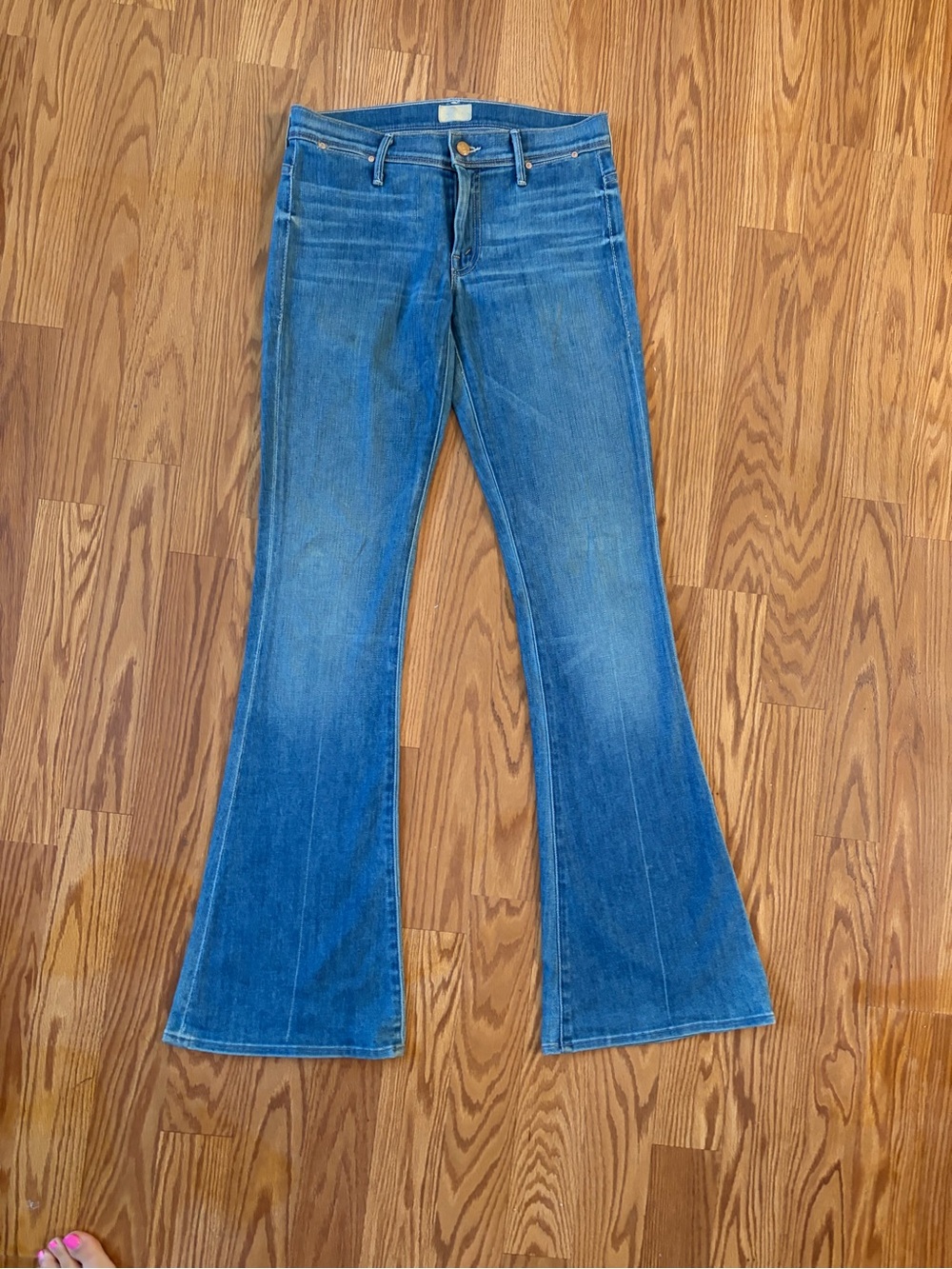MOTHER Medium Blue Flare Jeans